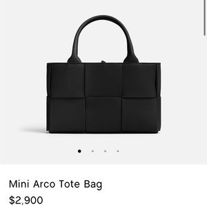 New with tags (no box) black mini arco Bottega Veneta